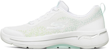 (Women) Skechers Go Walk Arch Fit 'White Light Blue' 124486-WLB (Women) Skechers Go Walk Arch Fit 'White Light Blue' 124486-WLB