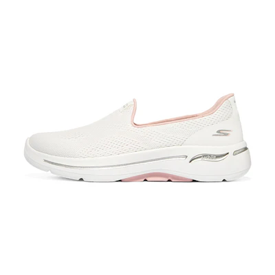 (W) Skechers Go Walk Arch Fit 'White Light Pink'