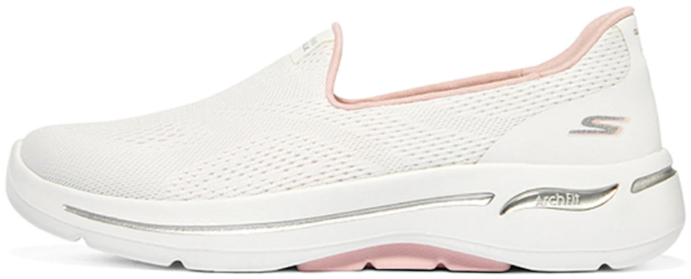 (W) Skechers Go Walk Arch Fit 'Blanco Rosa Claro' 124483-WLPK Buy (W) Skechers Go Walk Arch Fit 'Blanco Rosa Claro' 124483-WLPK
