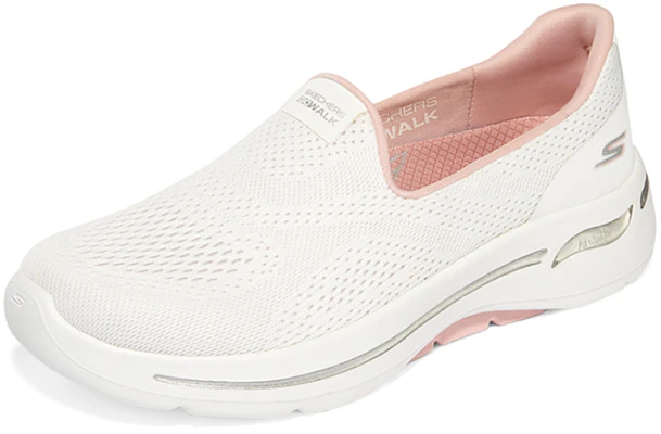 (W) Skechers Go Walk Arch Fit 'Blanco Rosa Claro' 124483-WLPK Lookbook (W) Skechers Go Walk Arch Fit 'Blanco Rosa Claro' 124483-WLPK