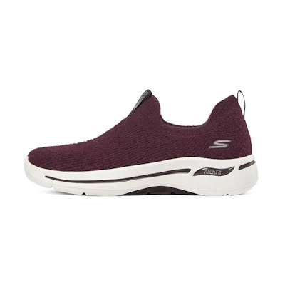(W) Skechers Go Walk Arch Fit 'Wine Red White'