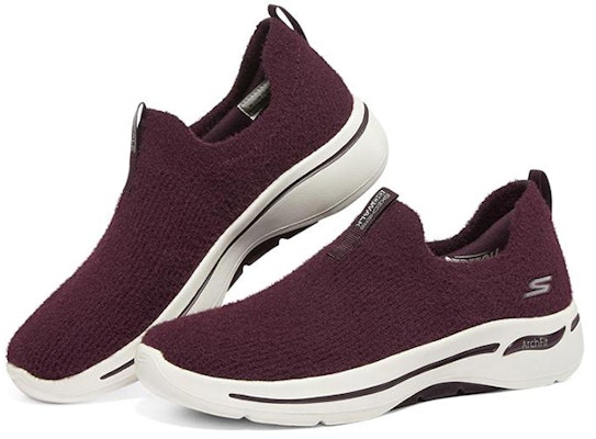 Skechers Go Walk Arch Fit 休閒運動鞋 女款 酒紅色 Lookbook Skechers Go Walk Arch Fit 休閒運動鞋 女款 酒紅色
