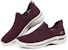 (W) Skechers Go Walk Arch Fit 'Merah Wain Putih' 124496-BURG
