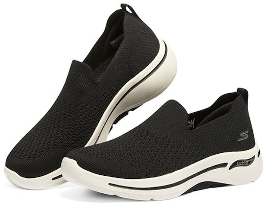(W) Skechers Go Walk Arch Fit Slip On 'Hitam Putih' 124418-BKW Lookbook (W) Skechers Go Walk Arch Fit Slip On 'Hitam Putih' 124418-BKW