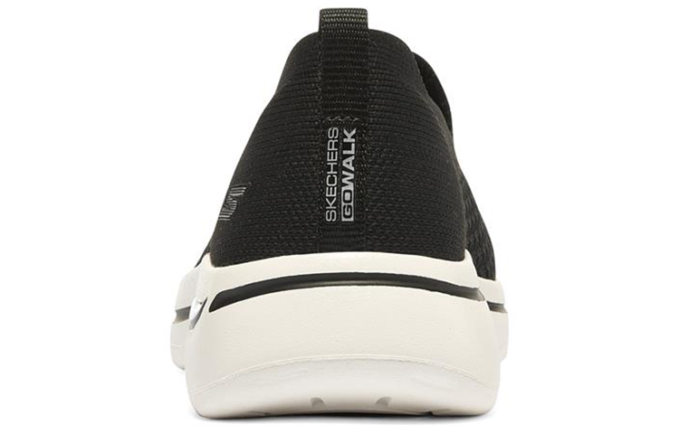 Shop (W) Skechers Go Walk Arch Fit Slip On 'Hitam Putih' 124418-BKW