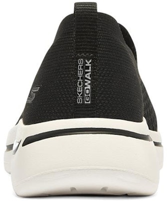 (W) Skechers Go Walk Arch Fit Slip On 'Hitam Putih' 124418-BKW Shop (W) Skechers Go Walk Arch Fit Slip On 'Hitam Putih' 124418-BKW