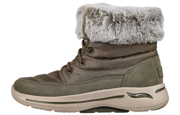 (Women) Skechers Go Walk Arch Fit Mid 'Olive Green' 144409-OLV