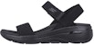 (W) Skechers Go Walk Arch Fit Sandal 'Semua Hitam' 140264-BBK