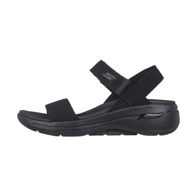 (W) Skechers Go Walk Arch Fit Sandal 'All Black'