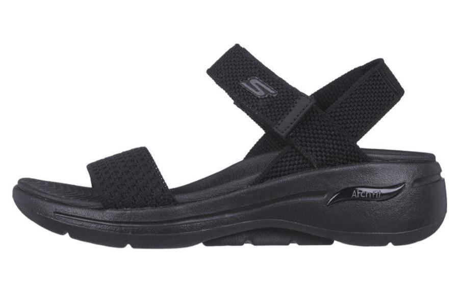 (Women) Skechers Go Walk Arch Fit Sandal 'All Black' 140264-BBK
