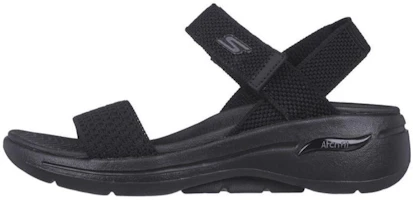 (Women) Skechers Go Walk Arch Fit Sandal 'All Black' 140264-BBK (Women) Skechers Go Walk Arch Fit Sandal 'All Black' 140264-BBK
