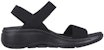 (W) Skechers Go Walk Arch Fit Sandal 'Semua Hitam' 140264-BBK
