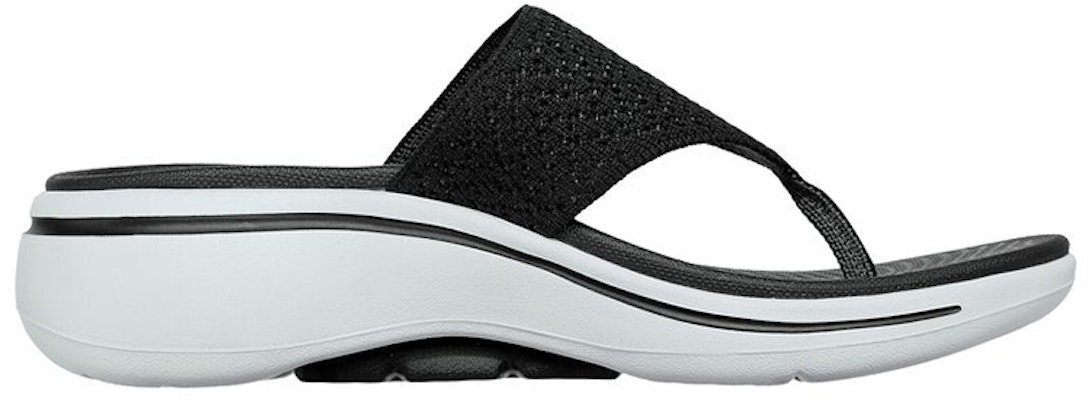 (W) Skechers Go Walk Arch Fit Sandal 'Hitam Putih' 140221-BKW Order (W) Skechers Go Walk Arch Fit Sandal 'Hitam Putih' 140221-BKW