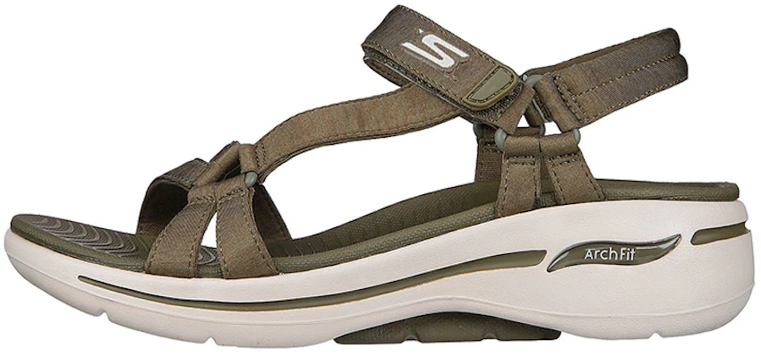 (Women) Skechers Go Walk Arch Fit Sandal 'Olive' 140225-OLV Buy (Women) Skechers Go Walk Arch Fit Sandal 'Olive' 140225-OLV