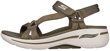 (Women) Skechers Go Walk Arch Fit Sandal 'Olive' 140225-OLV (Women) Skechers Go Walk Arch Fit Sandal 'Olive' 140225-OLV