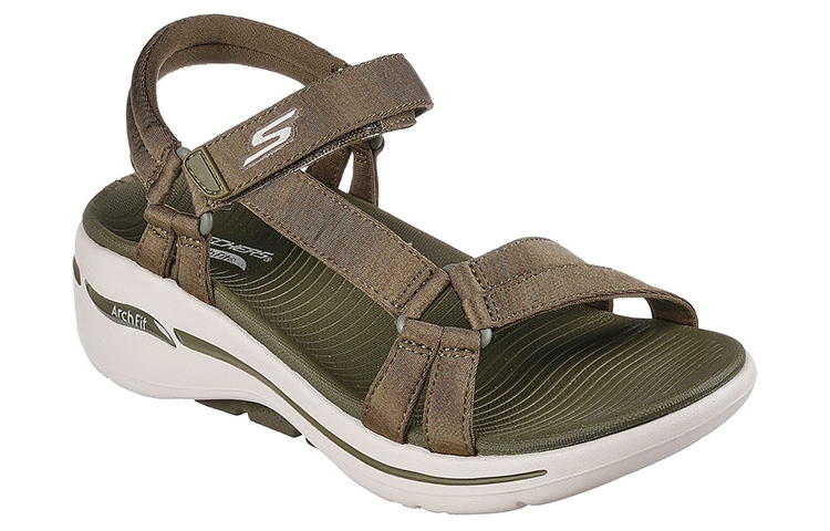 Lookbook (Women) Skechers Go Walk Arch Fit Sandal 'Olive' 140225-OLV