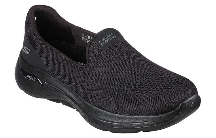 (W) Skechers Go Walk Arch Fit Slip-On 'Black' 圖 3