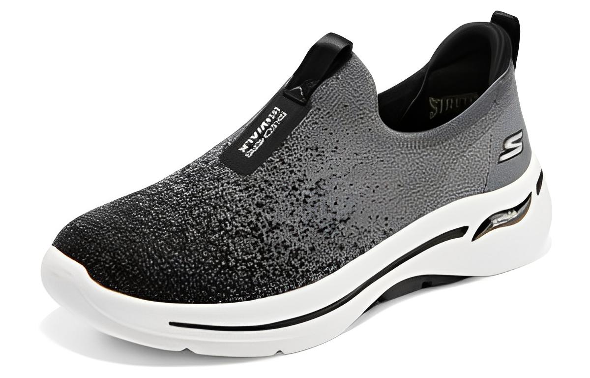Order (Women) Skechers GO WALK Arch Fit Slip-On 'Black and White' 124873-BKW