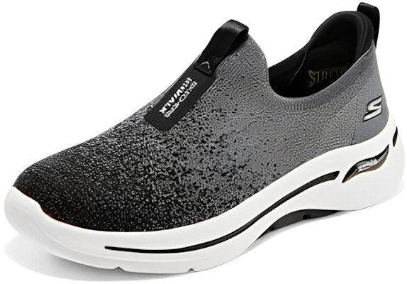 (Women) Skechers GO WALK Arch Fit Slip-On 'Black and White' 124873-BKW Order (Women) Skechers GO WALK Arch Fit Slip-On 'Black and White' 124873-BKW