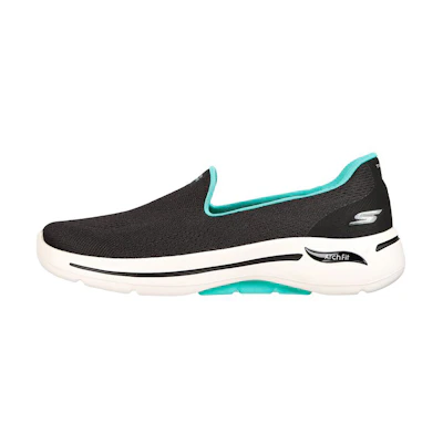 (W) Skechers Go Walk Arch Fit Slip-On 'Black Blue'
