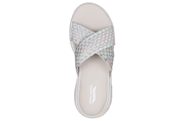 (W) Skechers Go Walk Arch Fit Slip-On 'Grey Blue Pink' 圖 3
