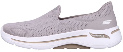 (Women) Skechers Go Walk Arch Fit Slip-On 'Grey Brown' 124483-TPE (Women) Skechers Go Walk Arch Fit Slip-On 'Grey Brown' 124483-TPE