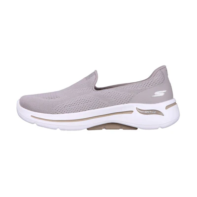 (W) Skechers Go Walk Arch Fit Slip-On 'Grey Brown'