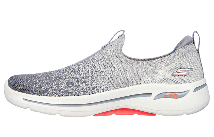 (Women) Skechers Go Walk Arch Fit Slip-On 'Grey Pink' 124873-GYCL