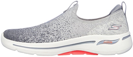 (Women) Skechers Go Walk Arch Fit Slip-On 'Grey Pink' 124873-GYCL (Women) Skechers Go Walk Arch Fit Slip-On 'Grey Pink' 124873-GYCL