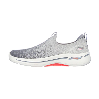 (W) Skechers Go Walk Arch Fit Slip-On 'Grey Pink'