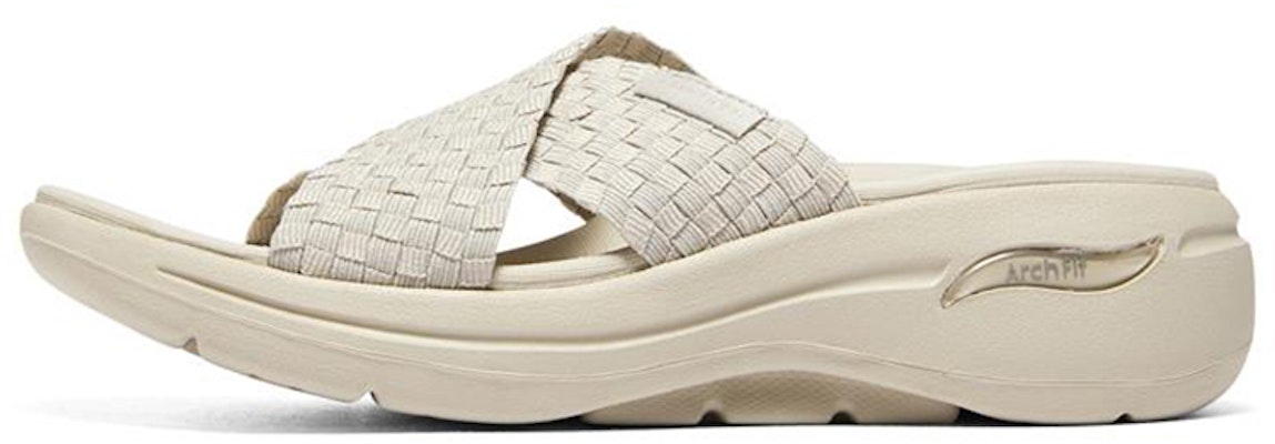 (W) Skechers Go Walk Arch Fit Slip-On 'Rajutan Alami' 140235-NAT Buy (W) Skechers Go Walk Arch Fit Slip-On 'Rajutan Alami' 140235-NAT