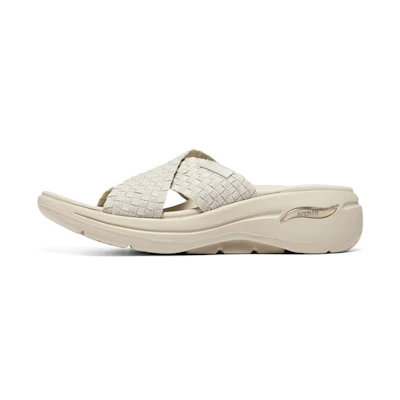 (W) Skechers Go Walk Arch Fit Slip-On 'Natural Knit'