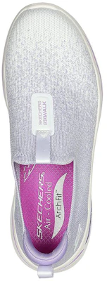 (W) Skechers GO WALK Arch Fit Slip-On ''Bianco Viola'' 124873-WLV Lookbook (W) Skechers GO WALK Arch Fit Slip-On ''Bianco Viola'' 124873-WLV