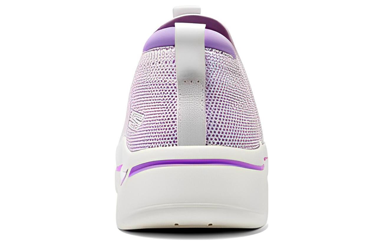 (W) Skechers GO WALK Arch Fit Slip-On 'White Purple' 圖 4