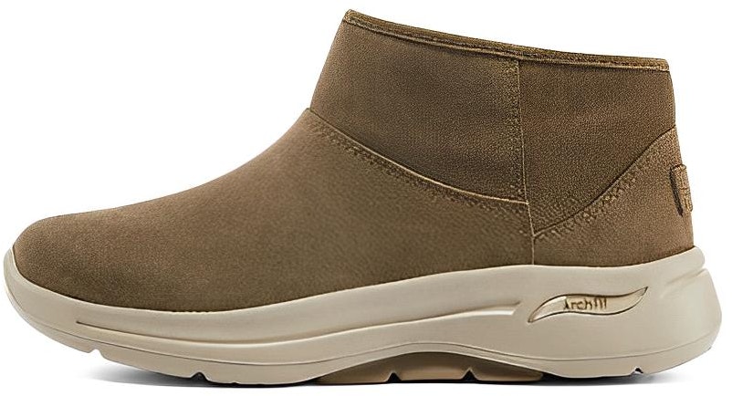 women-skechers-go-walk-arch-fit-slip-on-boot-brown-144404-brn