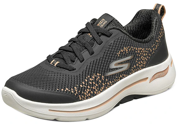 (W) Skechers Go Walk Arch Fit Instappers Zwart/Goud 124486-BKGD Lookbook (W) Skechers Go Walk Arch Fit Instappers Zwart/Goud 124486-BKGD