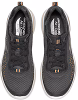 Shop Skechers 健走系列 舒適透氣耐磨平底運動鞋 女款 黑金