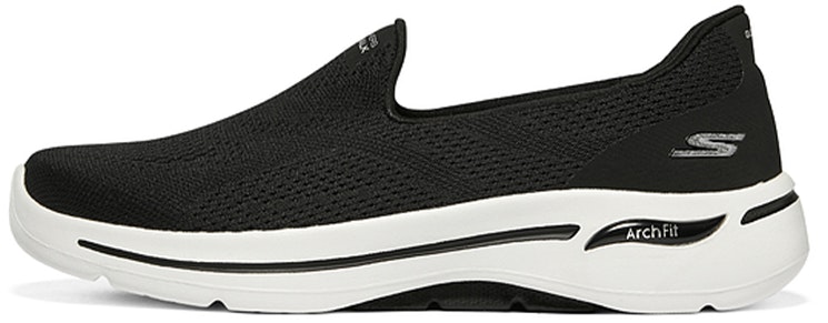 women-skechers-go-walk-arch-fit-slip-on-black-124483-blk