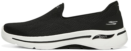(Women) Skechers Go Walk Arch Fit Slip on 'Black' 124483-BLK (Women) Skechers Go Walk Arch Fit Slip on 'Black' 124483-BLK
