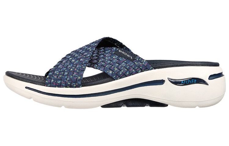 (W) Skechers Go Walk Arch Fit Slipper 'Casual Fashion Blue'