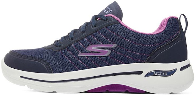 (Women) Skechers Go Walk Arch Fit-True Vision Sports Shoes Blue/Purple 124484-NVPR Buy (Women) Skechers Go Walk Arch Fit-True Vision Sports Shoes Blue/Purple 124484-NVPR