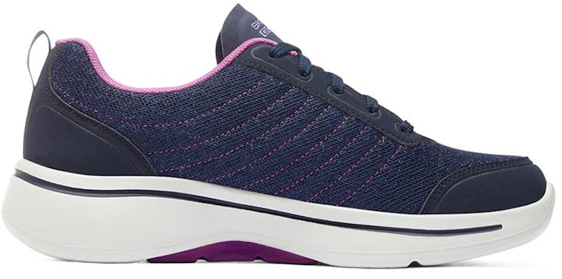 (W) 斯凯奇 Go Walk Arch Fit-True Vision 蓝紫色运动鞋 124484-NVPR Order (W) 斯凯奇 Go Walk Arch Fit-True Vision 蓝紫色运动鞋 124484-NVPR