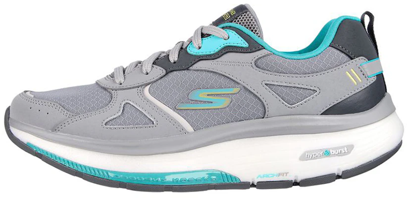 (Women) Skechers Go Walk Arch Fit Workout Walker 'Grey Blue' 124929-GYTQ Buy (Women) Skechers Go Walk Arch Fit Workout Walker 'Grey Blue' 124929-GYTQ