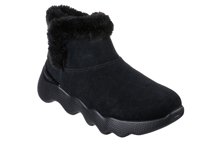 Lookbook (Women) Skechers GO WALK Bootie 'Black Fleece-lined' 144627-BBK