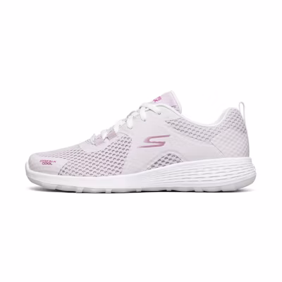 (W) Skechers Go Walk Cool Running Shoes Pink/White