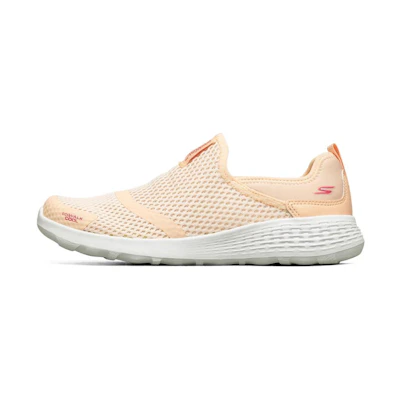 (W) Skechers Go Walk Cool Slip-on Shoes Pink/White