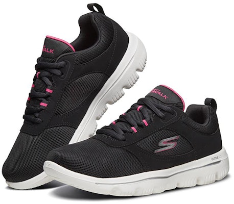 (Women) Skechers Go Walk Evolution Ultra 'Black Pink' 15734-BKPK Lookbook (Women) Skechers Go Walk Evolution Ultra 'Black Pink' 15734-BKPK