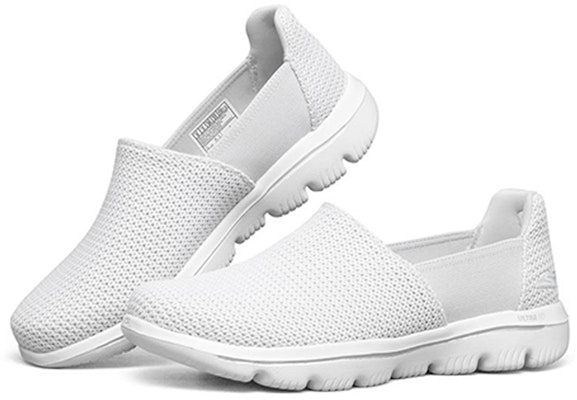 (Women) Skechers Go Walk Evolution Ultra Slip-on Shoes Grey 'Light Gray White' 15743-LTGY Lookbook (Women) Skechers Go Walk Evolution Ultra Slip-on Shoes Grey 'Light Gray White' 15743-LTGY