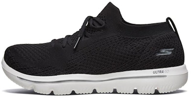 (Women) Skechers Go Walk Evolution Ultra Black 15742-BKW (Women) Skechers Go Walk Evolution Ultra Black 15742-BKW