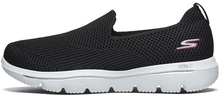 women-skechers-go-walk-evolution-ultra-loafers-black-white-15761-bkw